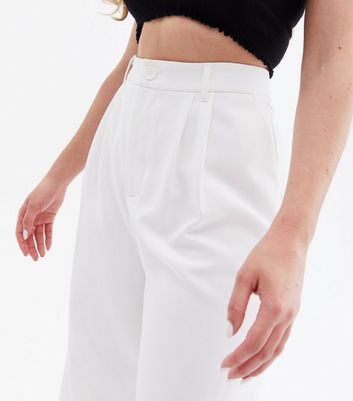 Click to view product details and reviews for Suits You White Wide Leg Trousers New Look.