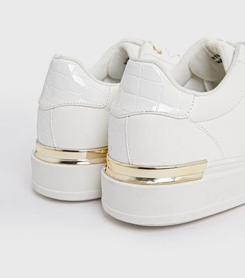 Girls white hot sale chunky trainers