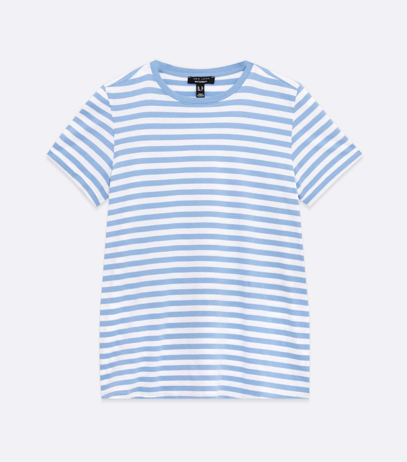 Maternity Blue Stripe Short Sleeve T-Shirt Image 5