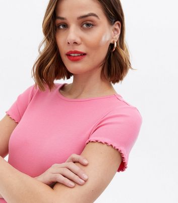 Click to view product details and reviews for Maternity Bright Pink Frill T Shirt New Look.