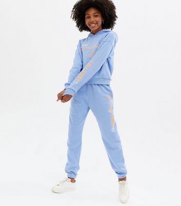 Girls Pale Blue Cali Vibes Logo Hoodie 