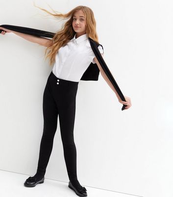 Black Zip Pocket Skinny Stretch Trousers | New Look