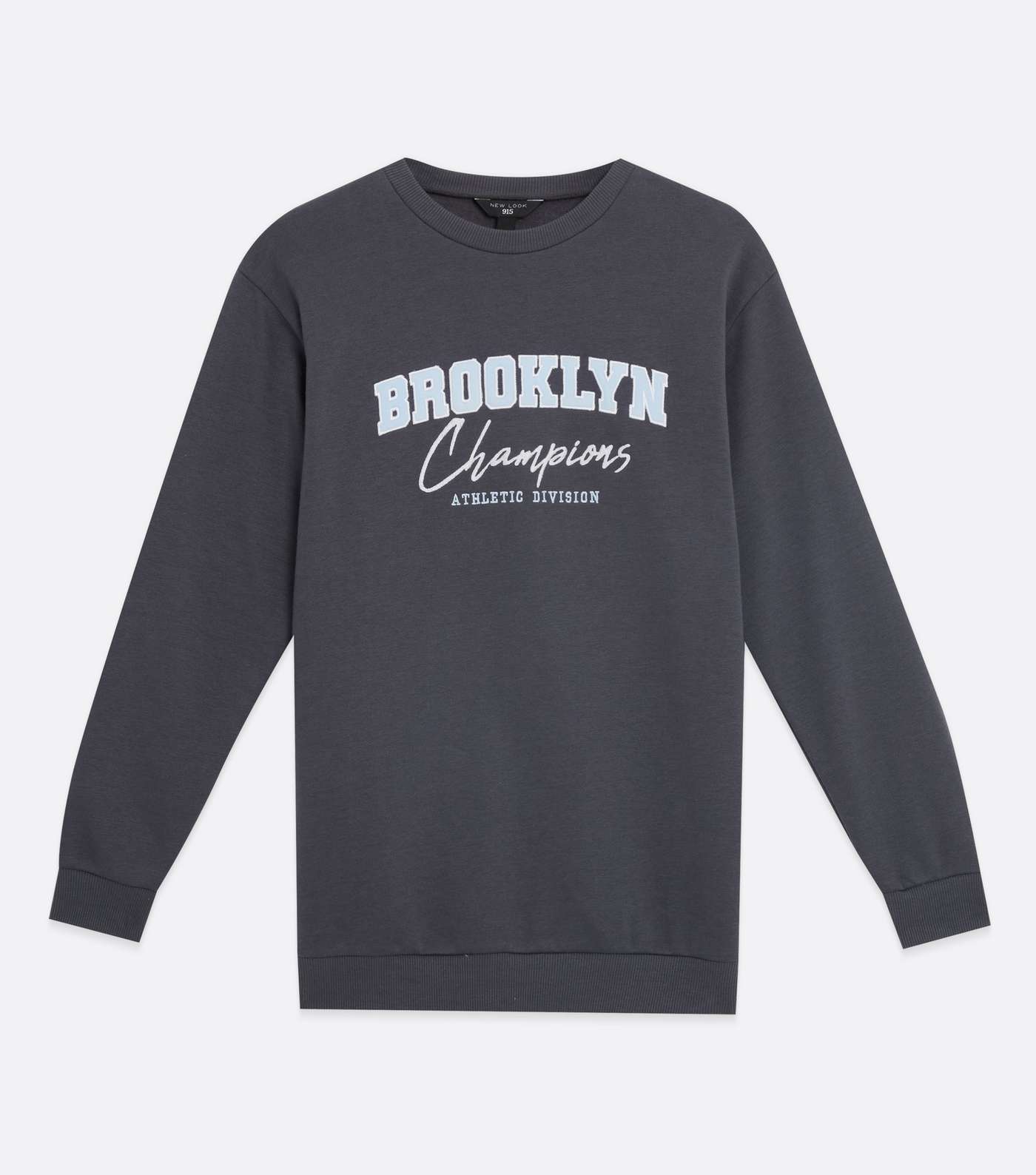 Girls Dark Grey Brooklyn Logo Long Sweatshirt Image 5