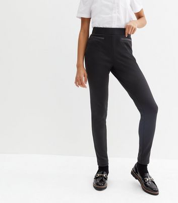 Girls Grey Pull On Skinny School Trousers | New Look