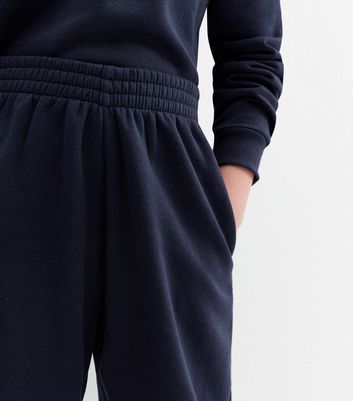 Girls navy sale jogging bottoms