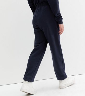 Girls navy blue jogging bottoms hot sale