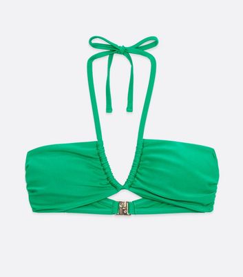 Click to view product details and reviews for Green Multiway Bandeau Bikini Top New Look.
