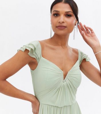 Little mistress sage outlet green maxi dress