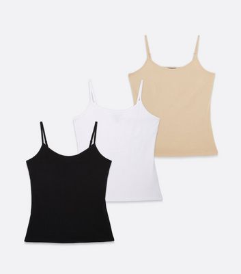 Click to view product details and reviews for Curves 3 Pack Mink Black And White Scoop Neck Camis New Look.