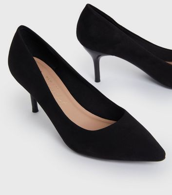 Short black shop stiletto heels