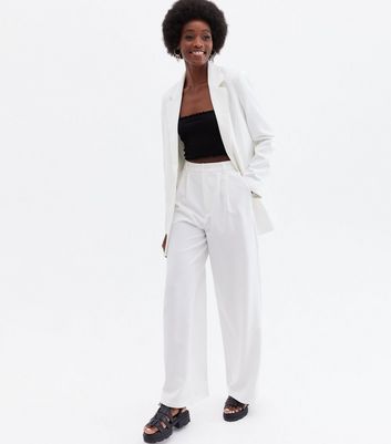 Suits You Tall White Wide Leg Trousers 