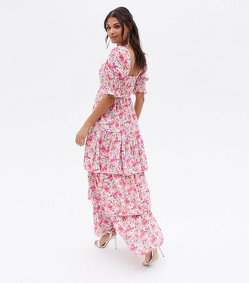 little mistress pink maxi dress