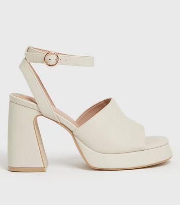 new look white platform sandals