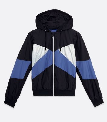 Colour Block Hooded Sports Jacket 