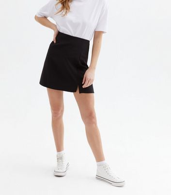 Damen Bekleidung Black Split Mini Skirt