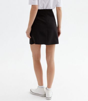 Damen Bekleidung Black Split Mini Skirt