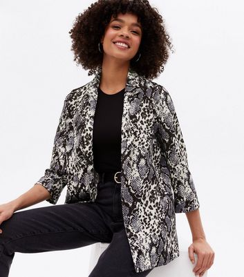 grey snake print jacket