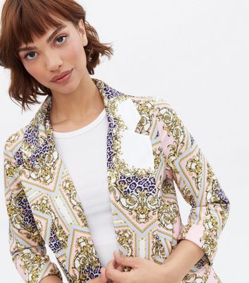 Scarf 2025 print blazer