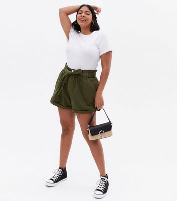 high waisted shorts paper bag