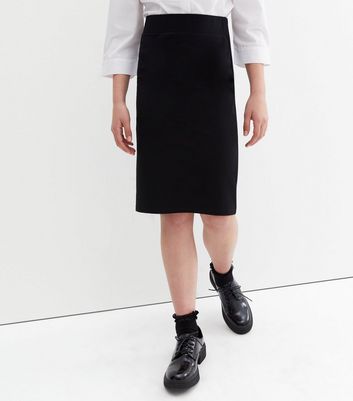 Black knee length outlet school skirt