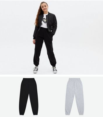 Pack Black and Grey Cuffed Joggers 