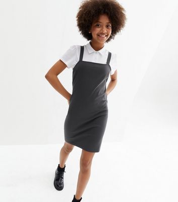 Pinafore school hot sale dress grey