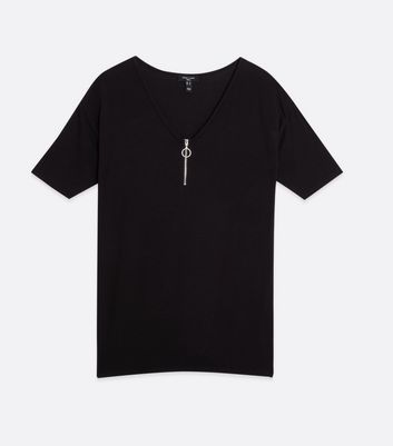 Zip front t discount shirt