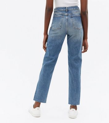 Womens jeans raw on sale hem