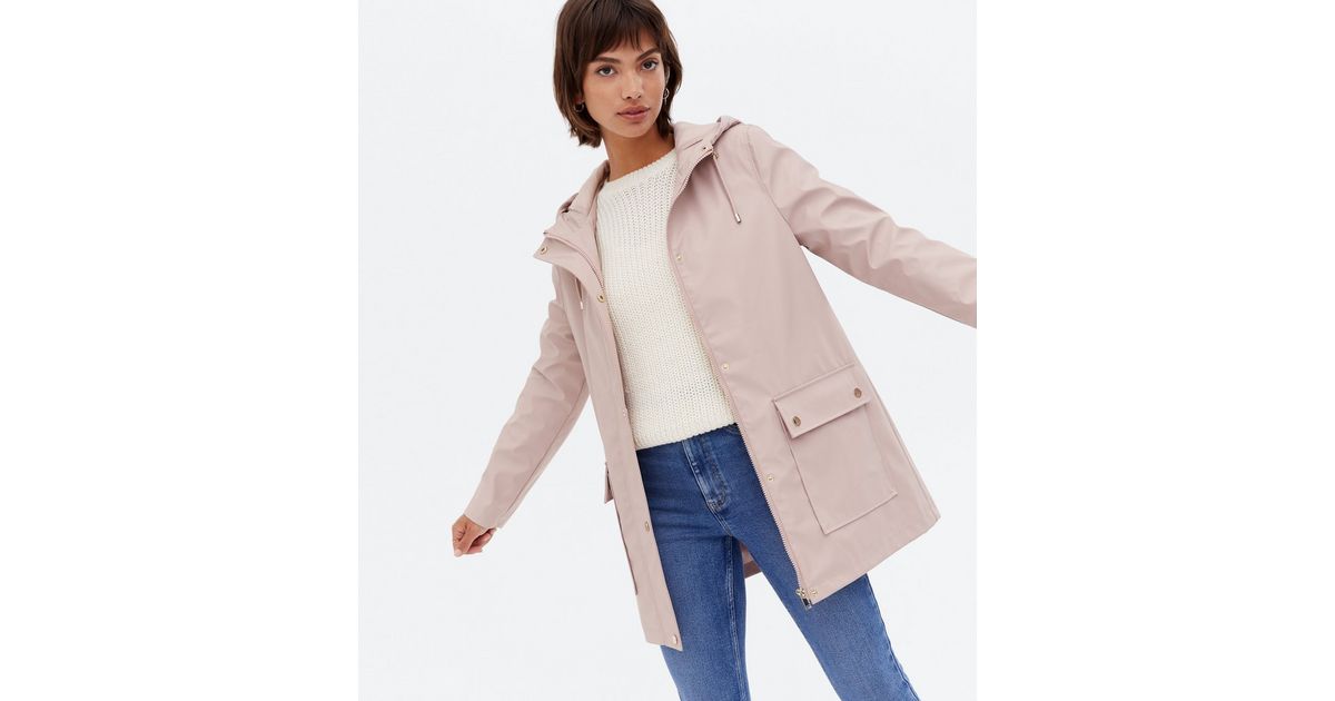 Pale Pink Hooded Double Pocket Anorak | New Look