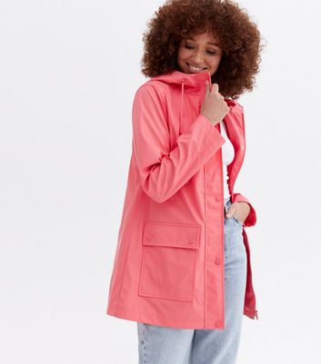 Pink raincoat new clearance look