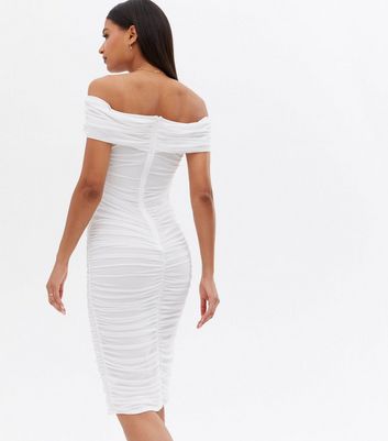 new look white bardot dress