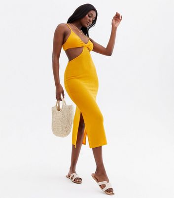 Elle cut out midi best sale dress mango