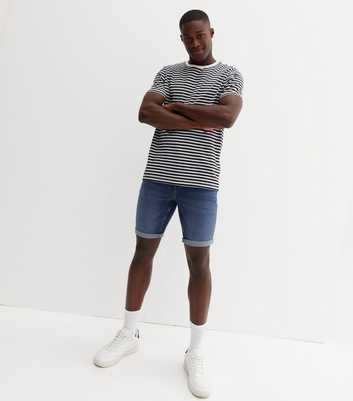 Blue Denim Skinny Fit Shorts