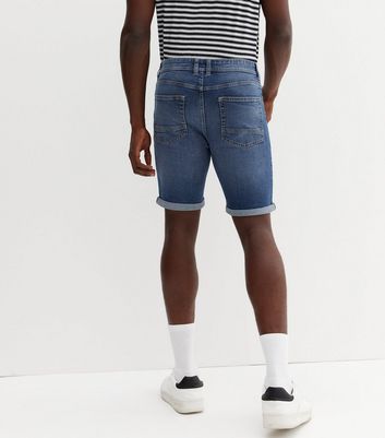 Herrenmode Bekleidung für Herren Blue Denim Skinny Fit Shorts