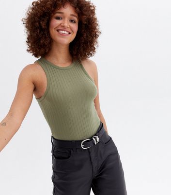 new look khaki bodysuit