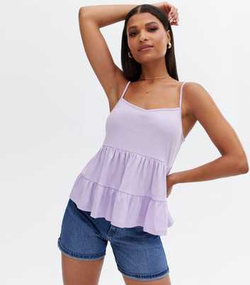 Lilac Double Peplum Cami