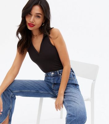 asos black vest top