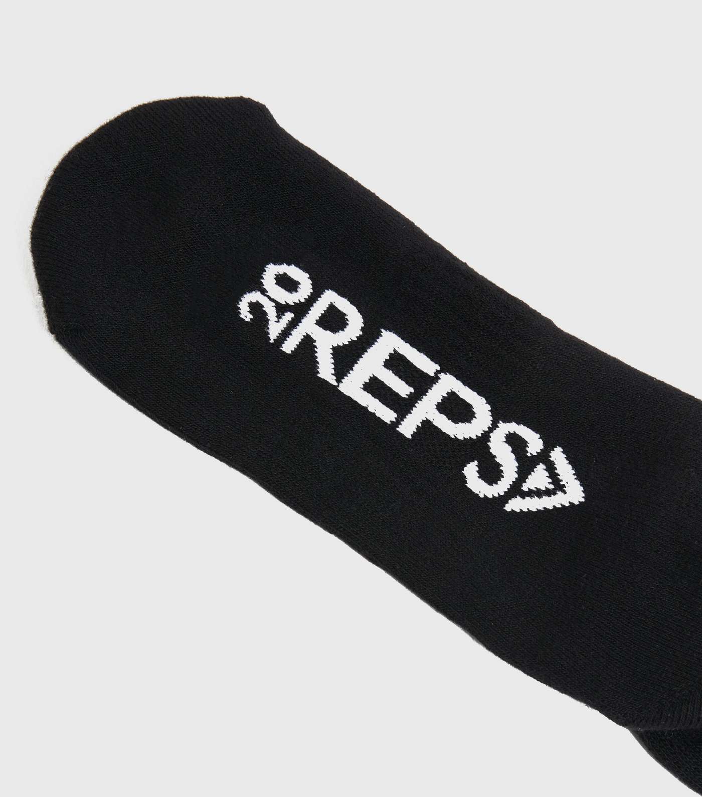 20 Reps 3 Pack Black Ribbed Logo Socks Image 2