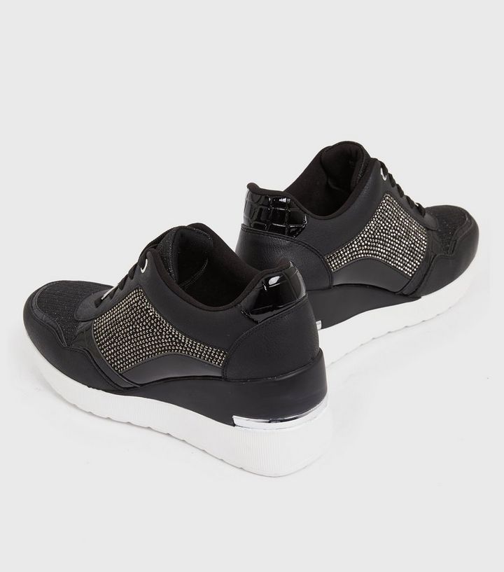 Black Wedges Shoes New Look