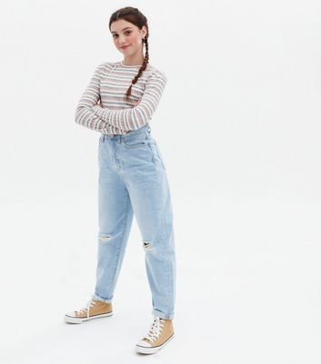 Oversized ripped mom store jeans