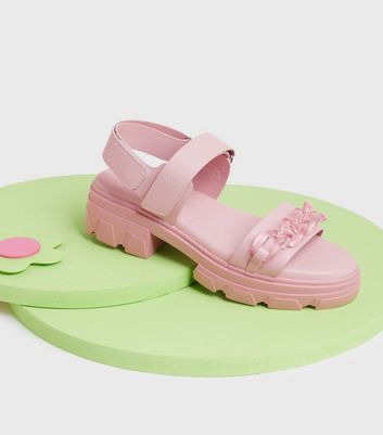 shop for Be Beautifully Bold Pink Chunky Sandals New Look Vegan at Shopo