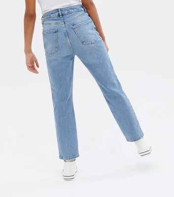 Girls Blue Hannah Straight Leg Jeans 