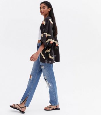 Click to view product details and reviews for Yumi Black Bird Kimono New Look.