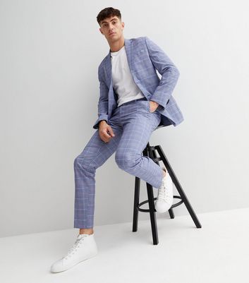 Super Skinny Check Suit Trousers  boohooMAN UK