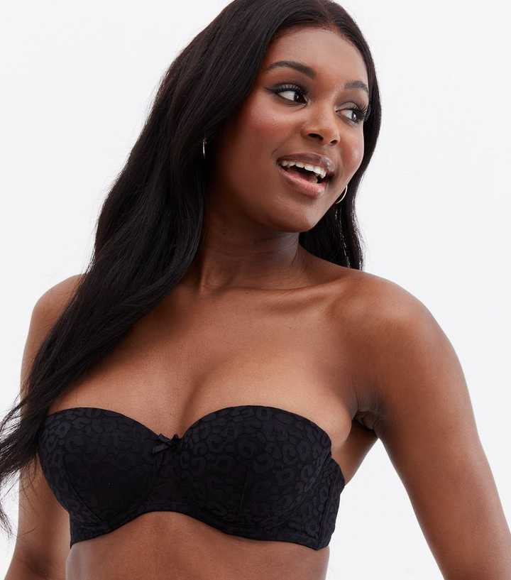 Buy Zivame All That Lace Strapless Bra with Thong Panty- Black at