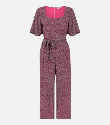 pink leopard jumpsuit