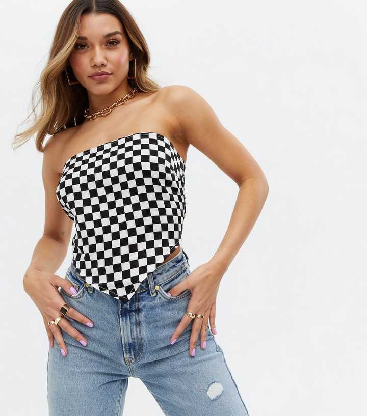 checkerboard crop top