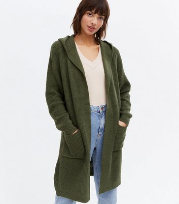 Hooded cardigan cheap new look