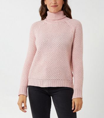 Blue Vanilla Mid Pink Roll Neck Jumper New Look