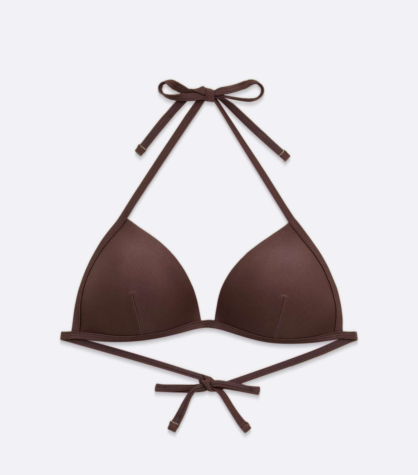 Brown Moulded Triangle Bikini Top Image 5